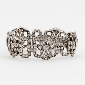 An old-cut diamond bracelet.