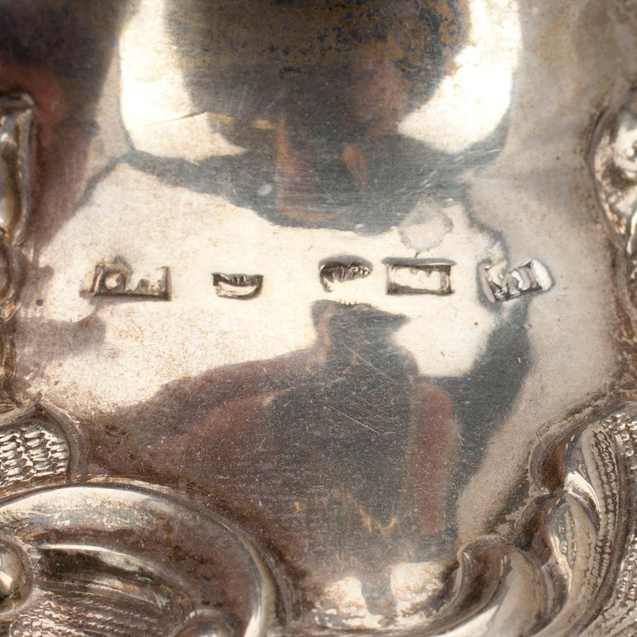 LJUSSTAKAR, ett par, silver, Carl Talen (1846-1861), Helsingfors 1856. Vikt ca 348 g.