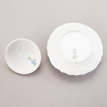 ROYAL COPENHAGEN, A 40-piece set of 'Blå Blomst" tablewear, second half of the 20th century.