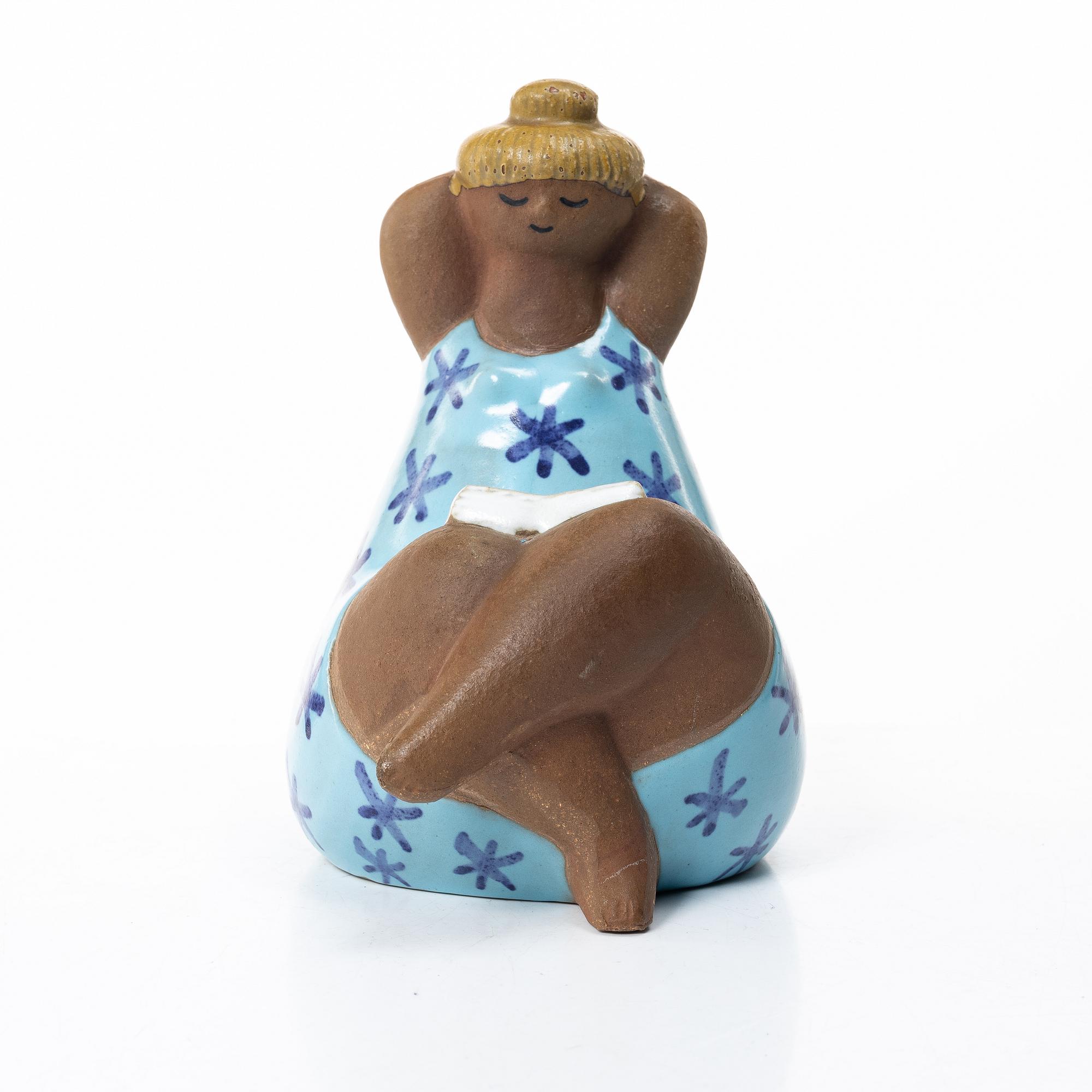 Lisa Larson, a figurine, 'Emma' from the series 'ABC-flickorna', Gustavsberg.
