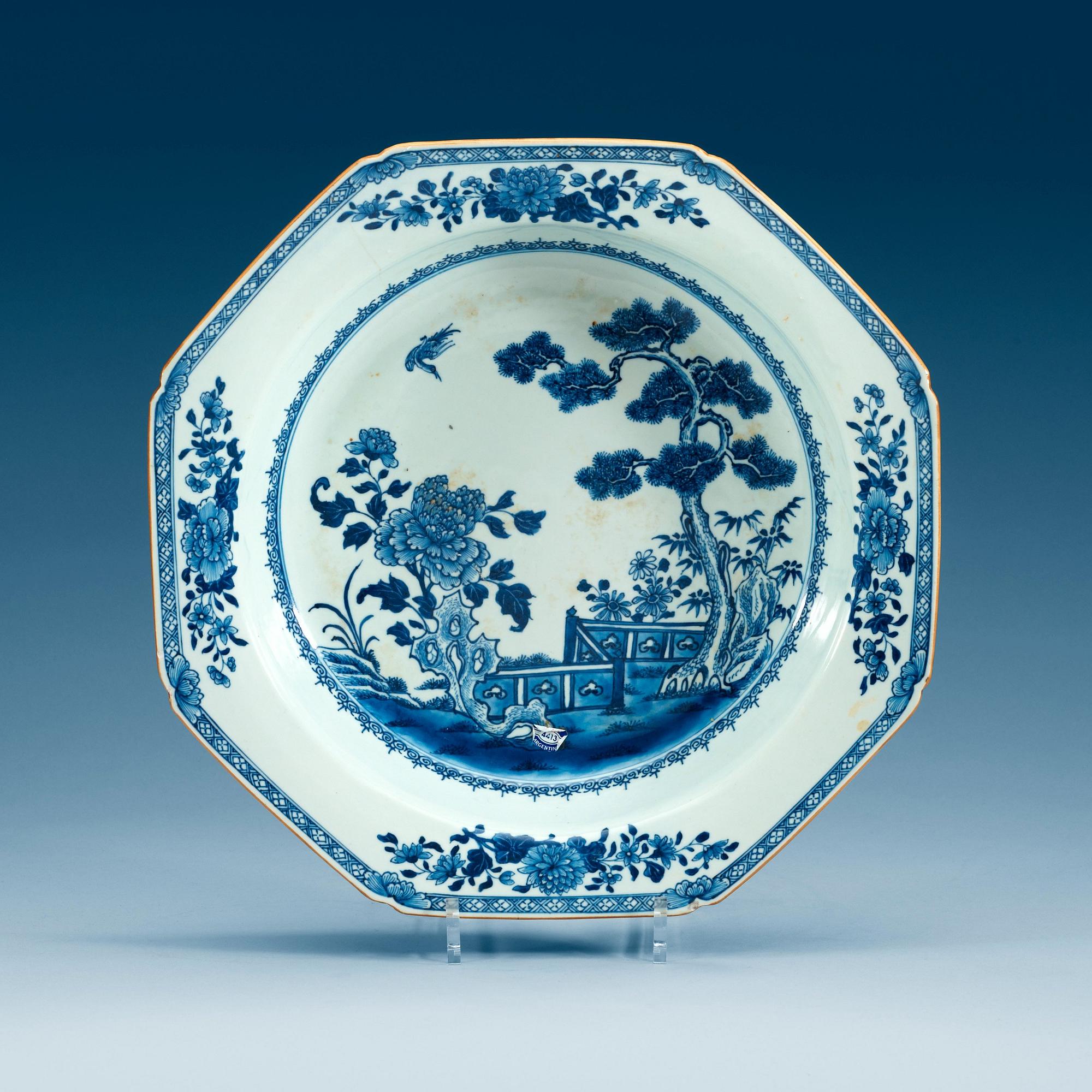 HANDFAT, kompaniporslin. Qing dynastin, Qianlong (1736-95).