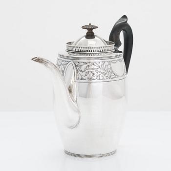 A Danish Late-Gustavian silver coffee pot, assay master mark of Fredrik Fabricius (1787-1823), Copenhagen.