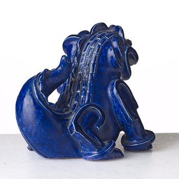 Wilhelm Kåge, a stoneware sculpture of a dragon puppy, Gustavsberg studio, Sweden 1940-50's.