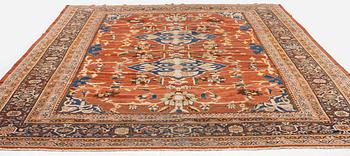 An antique Mahal carpet, West Persia, c. 358 x 266 cm.