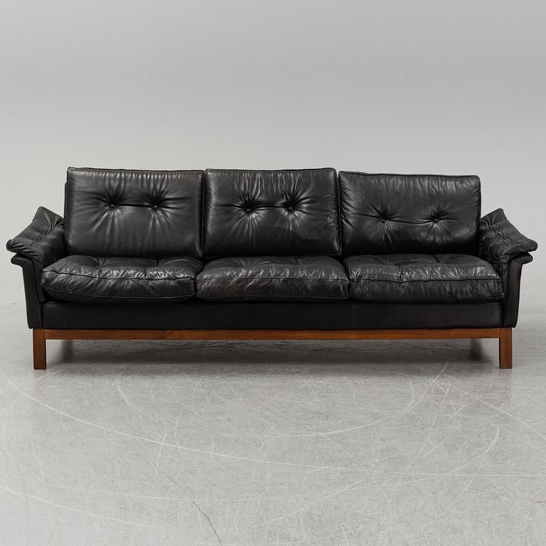 A 'Kardinal' leather sofa, IKEA, 1960/70s.