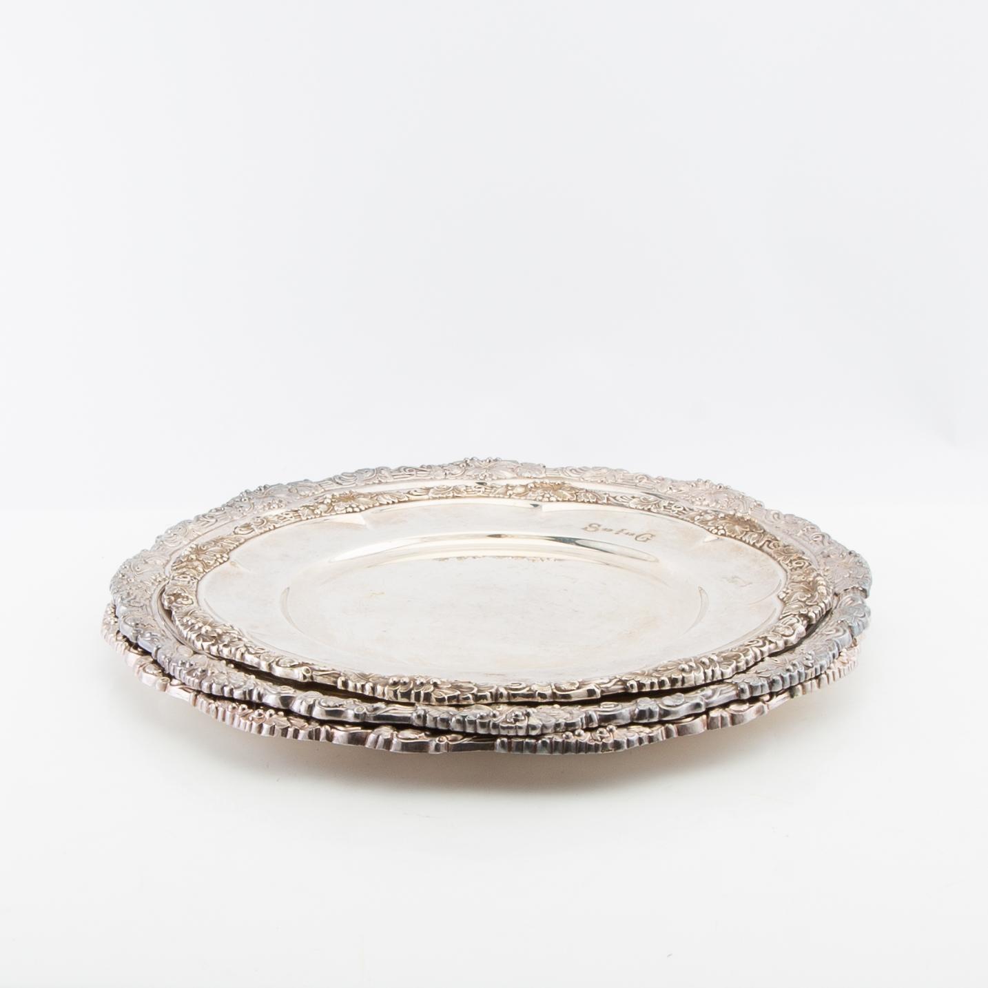 Trays/Serving dishes 3 pcs of nickel silver, first half of the 20th century.