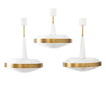 Ceiling lamps, 3 pcs, 1950s/60s.