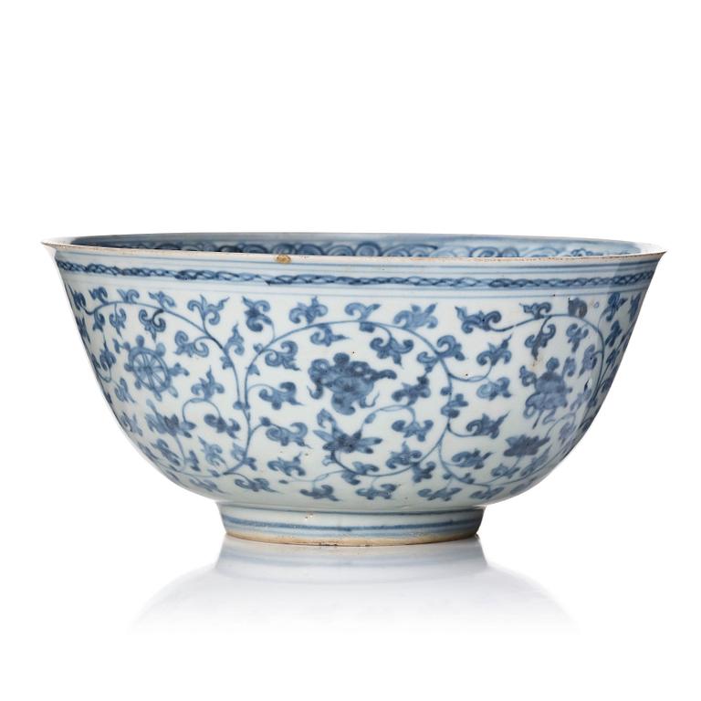 A blue and white bowl, Ming dynasty (1368-1644).