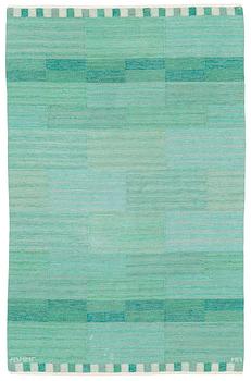 Marianne Richter, a carpet "Muren grön", flat weave, c 185 x 120,5 cm, signed AB MMF MR.
