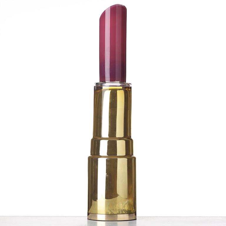 Åsa Jungnelius, "Lipstick", unik skulptur, Myggdal, Danmark 2007.