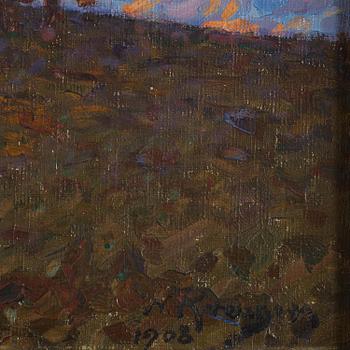 Nils Kreuger, "Röda Moln" ("Red clouds", motif from Båstad).