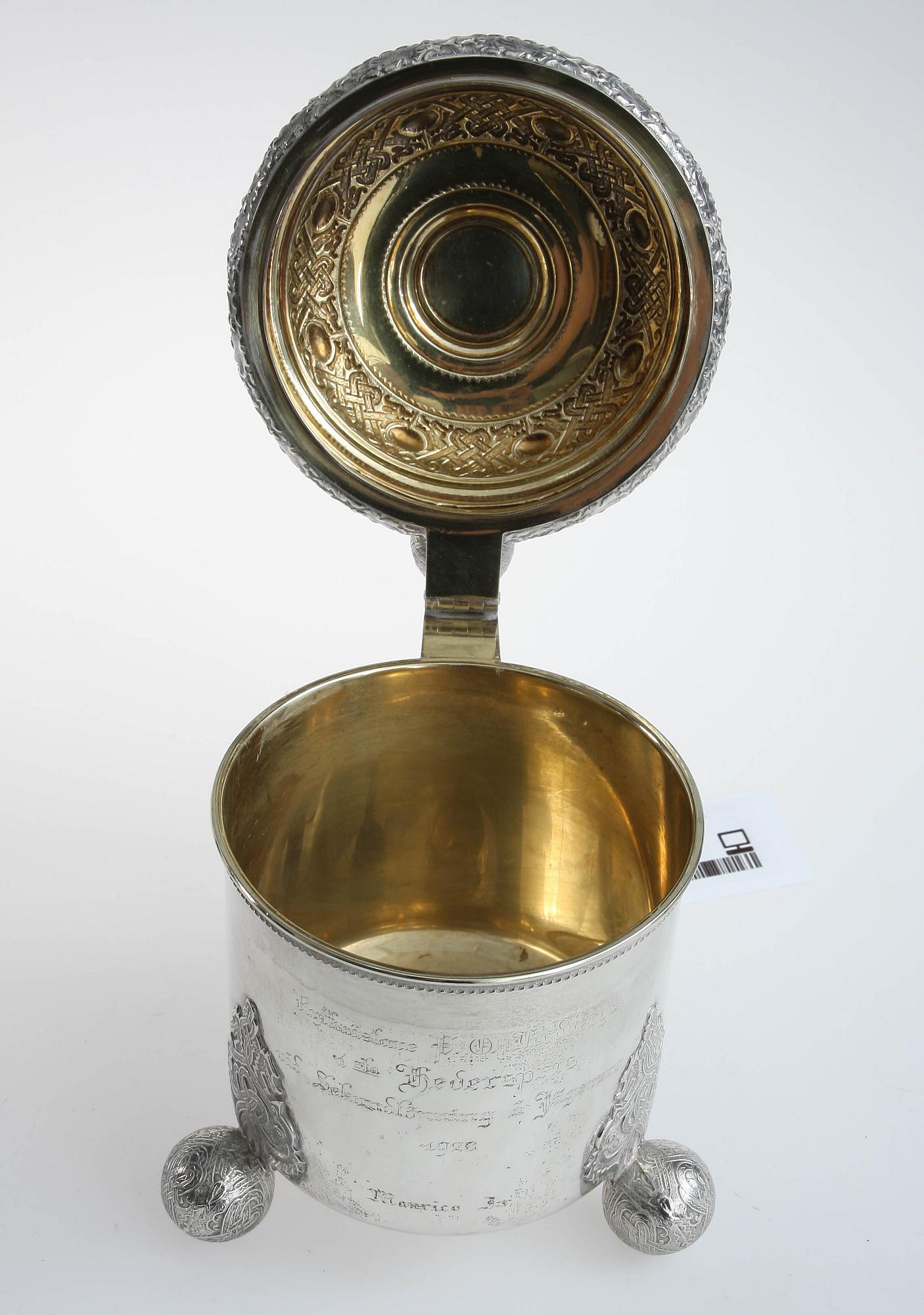 STOP, silver. Barockstil. G A Dahlgren, Malmö 1927. Ca 1045 gr.