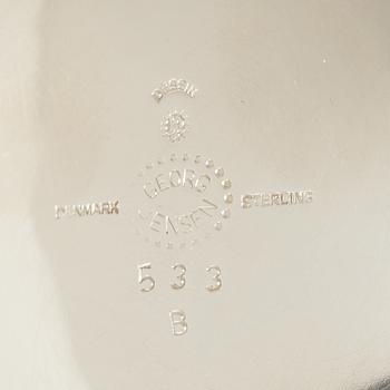 Georg Jensen, a set of four pieces tea and coffee service, sterling silver, design Johan Rohde, 533 and 787, Copenhagen.