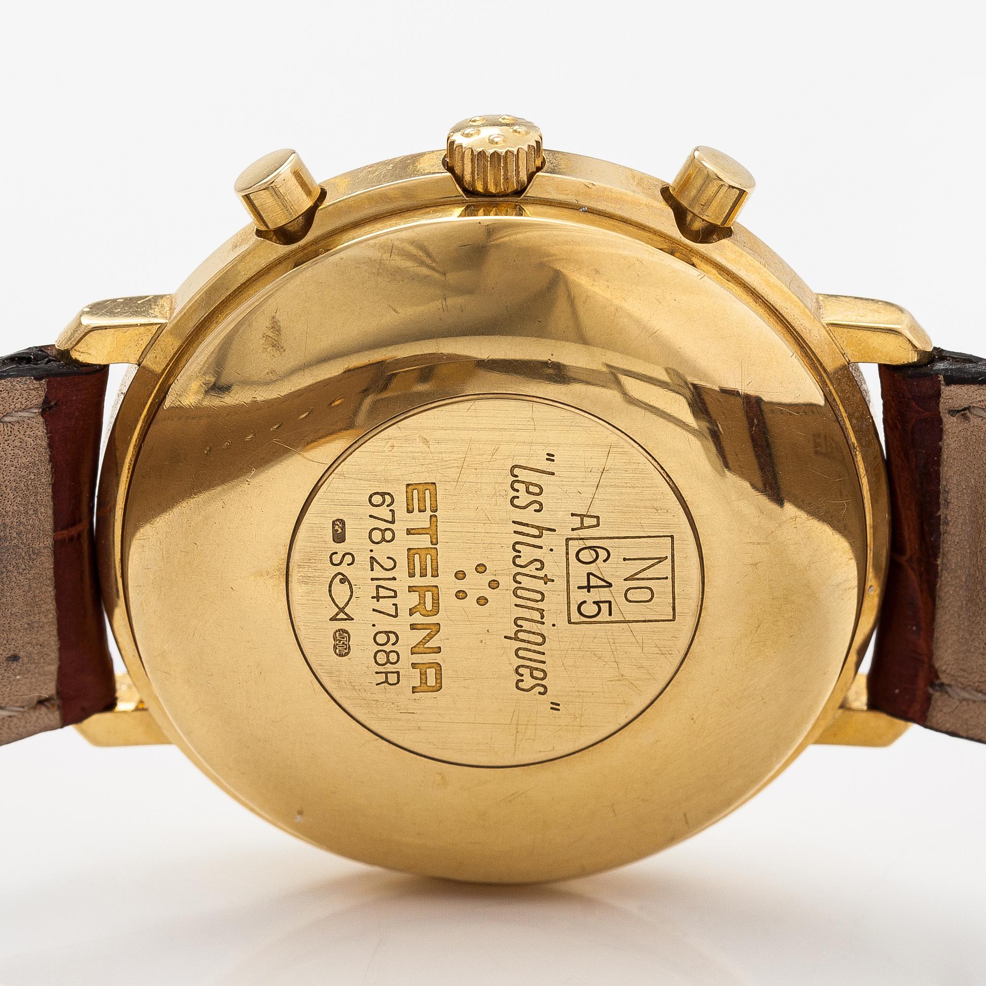 Eterna, Les Historiques, Moophase, wristwatch, 37.5 mm.