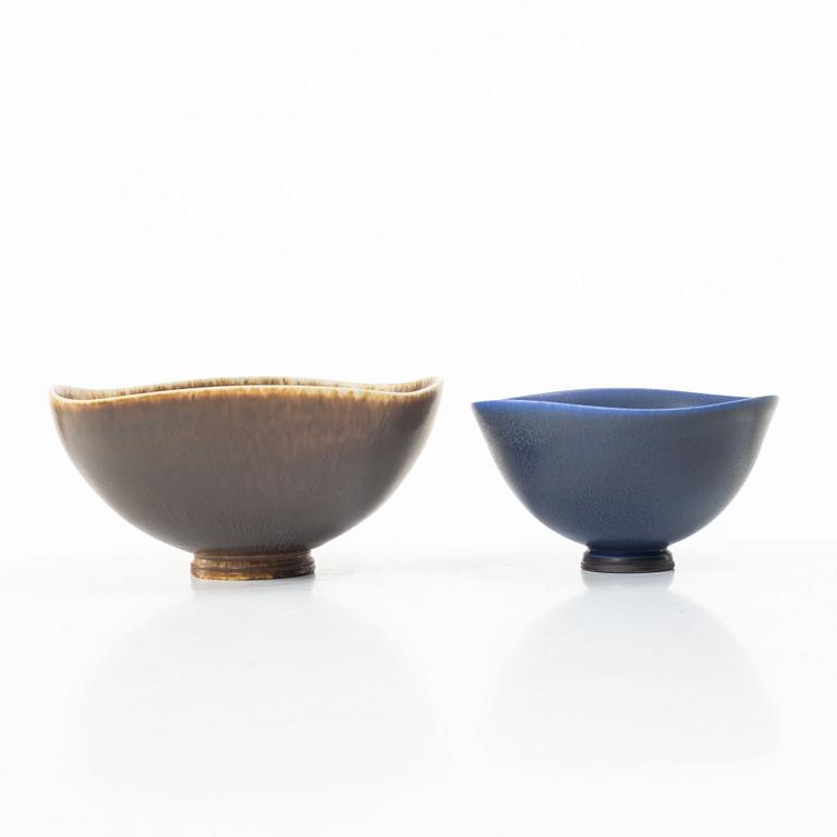 Berndt Friberg, two bowls, Gustavsberg Studio, 1976-77.