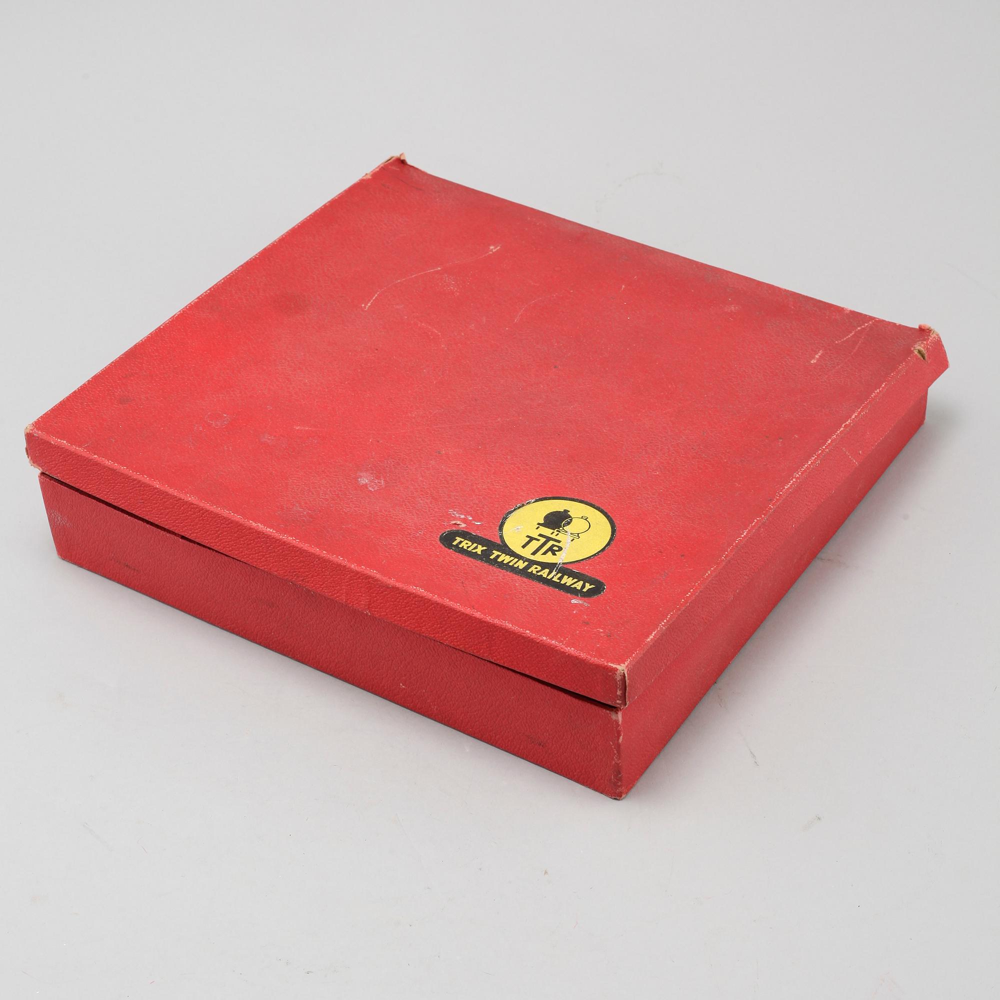 A set of model trains from Trix Twin Railway in England, around the mid 20th century.