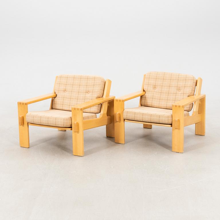 Esko Pajamies, a pair of "Bonanza" armchairs by Asko, 1970s, Finland.