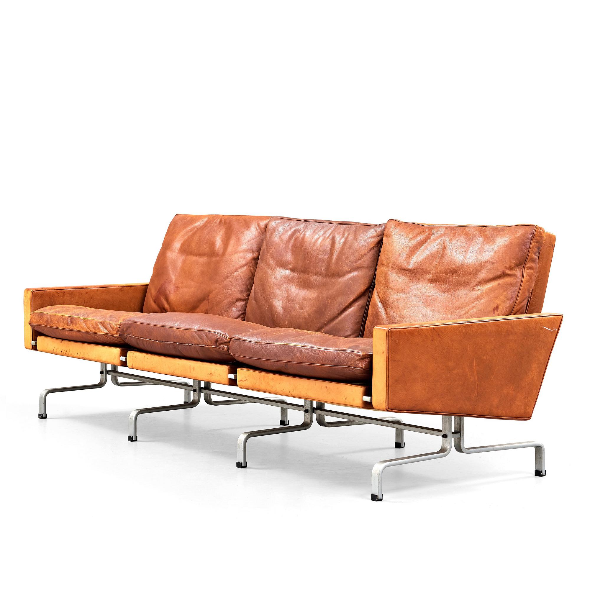 Poul Kjaerholm, soffa 'PK-31-3', E Kold Christensen, Danmark 1960-tal.