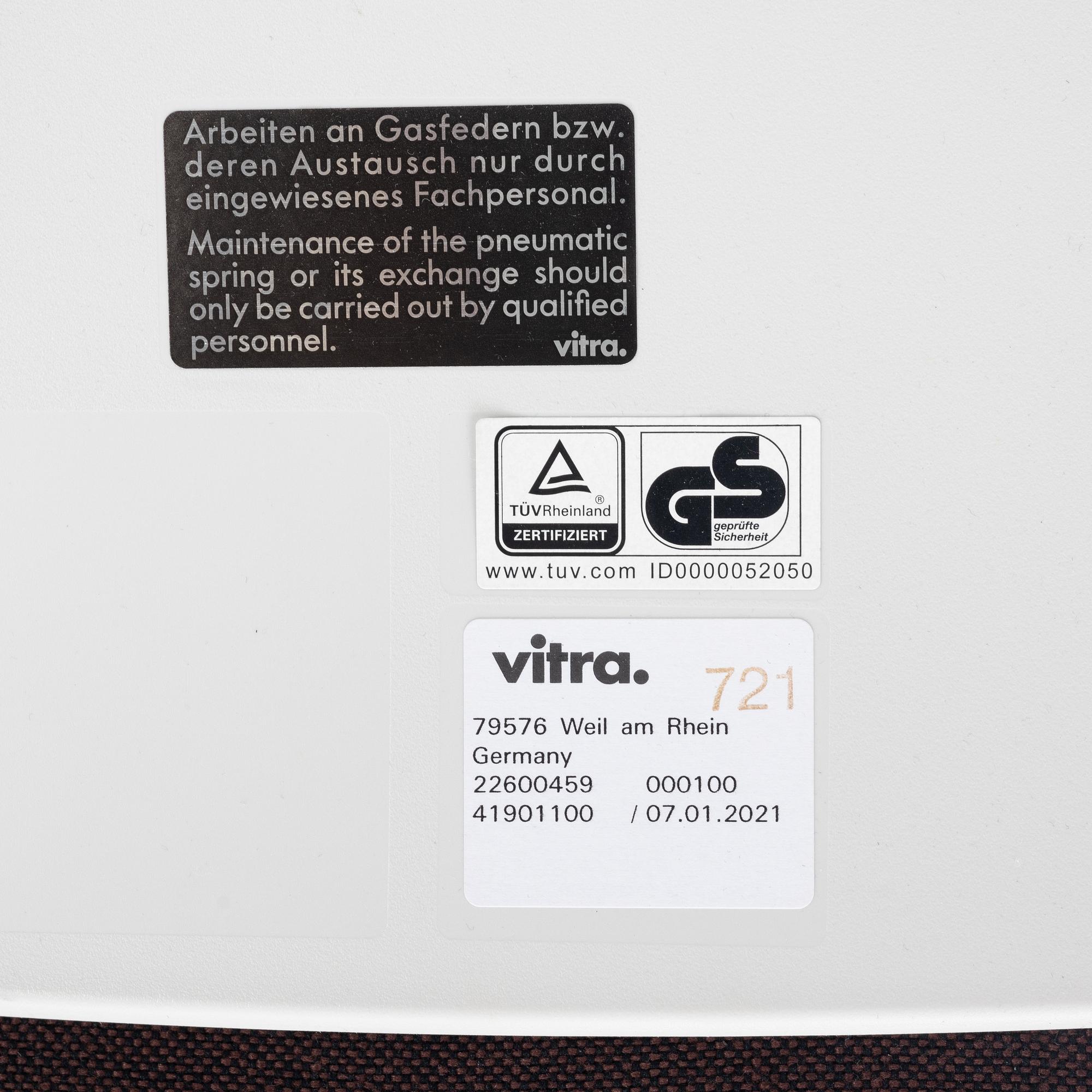 Konstantin Grcic, skrivbordsstol, "Rookie", Vitra, 2021.