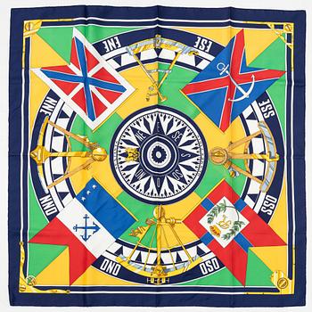 Hermès, scarf, "Sextants".