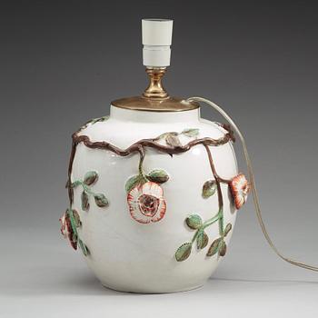 A Swedish faience jar, Marieberg, 18th Century.