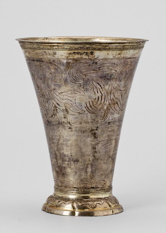 BÄGARE, silver, Erik Lemon, Uppsala, 1798. Vikt ca 298g.