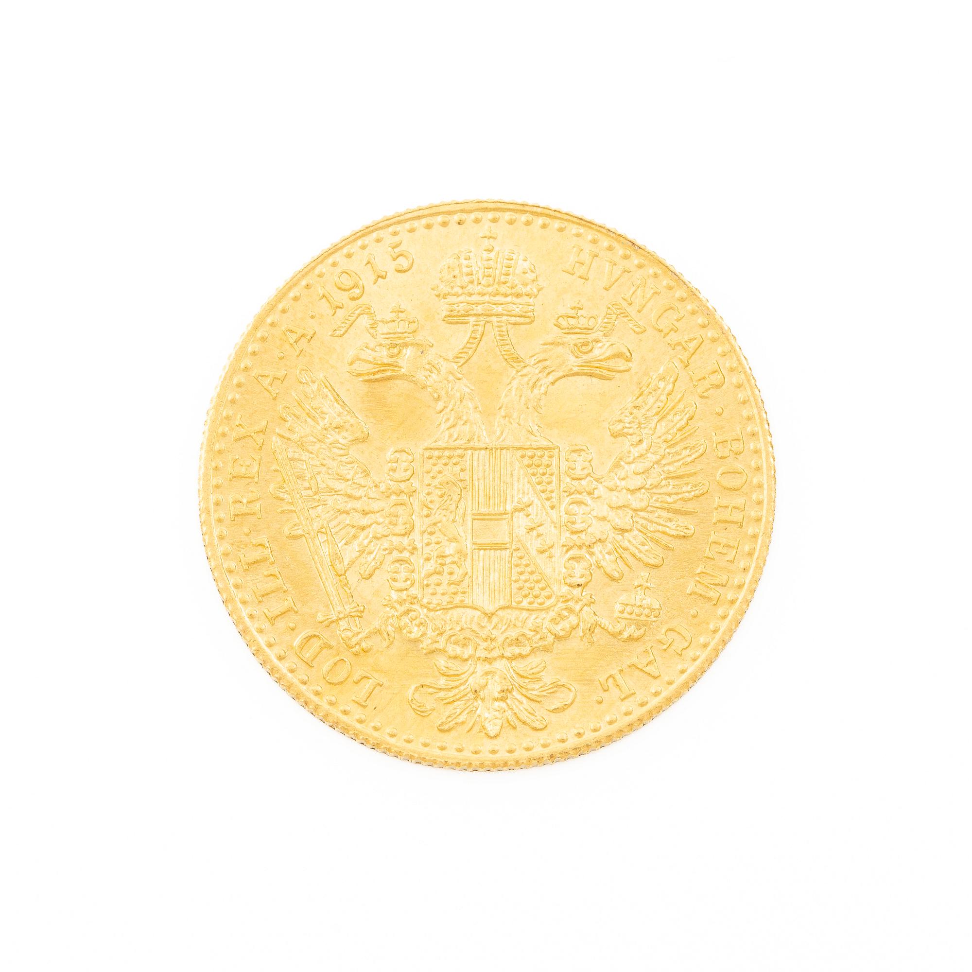 Guldmynt, Österrike-Ungern, 1 Ducat, 1915.