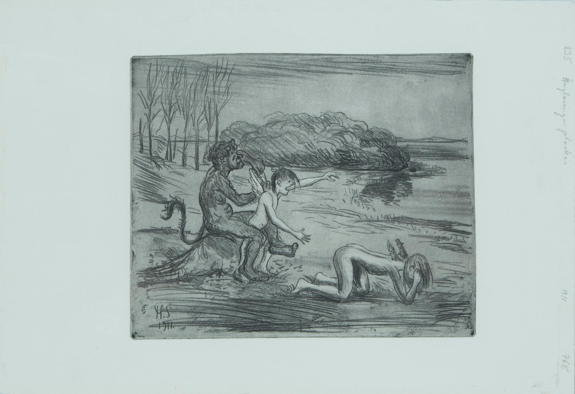 Hugo Simberg, "Änglavingar plockas". 1911.