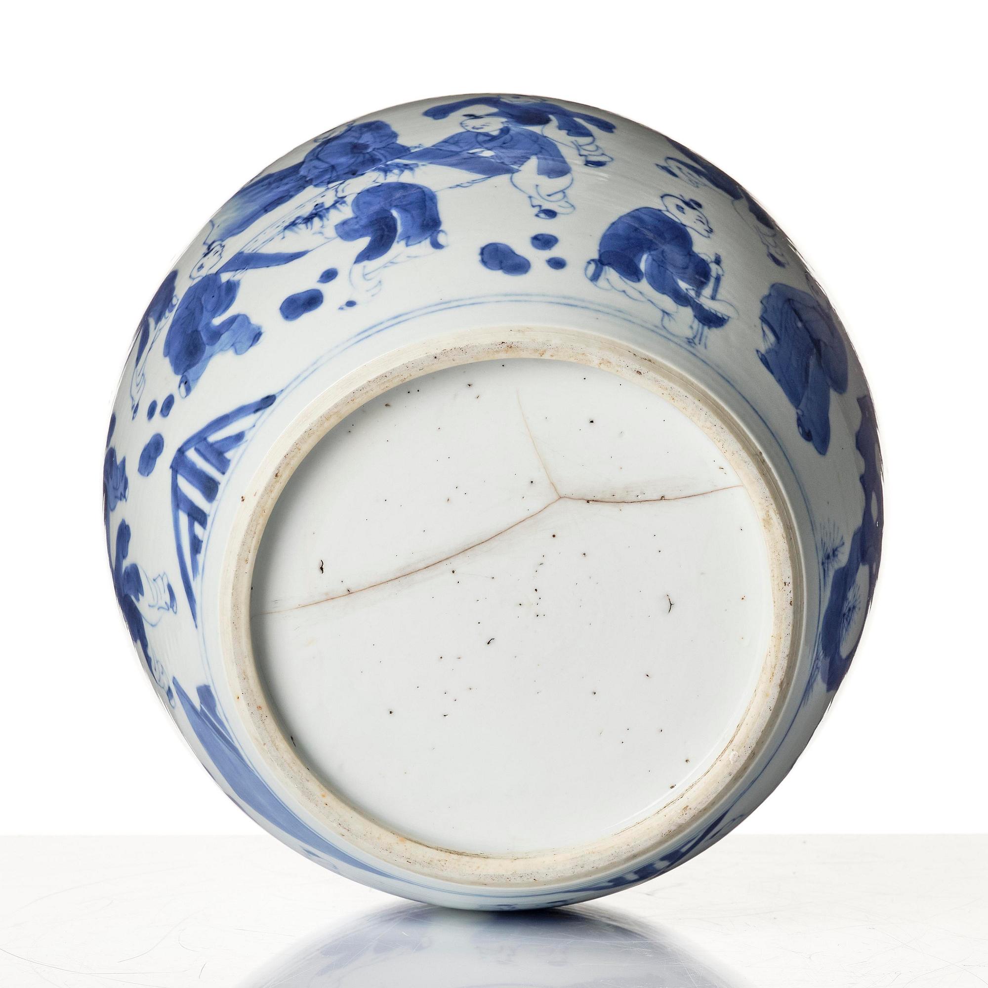 Bojan, porslin. Qingdynastin, Kangxi (1662-1722).