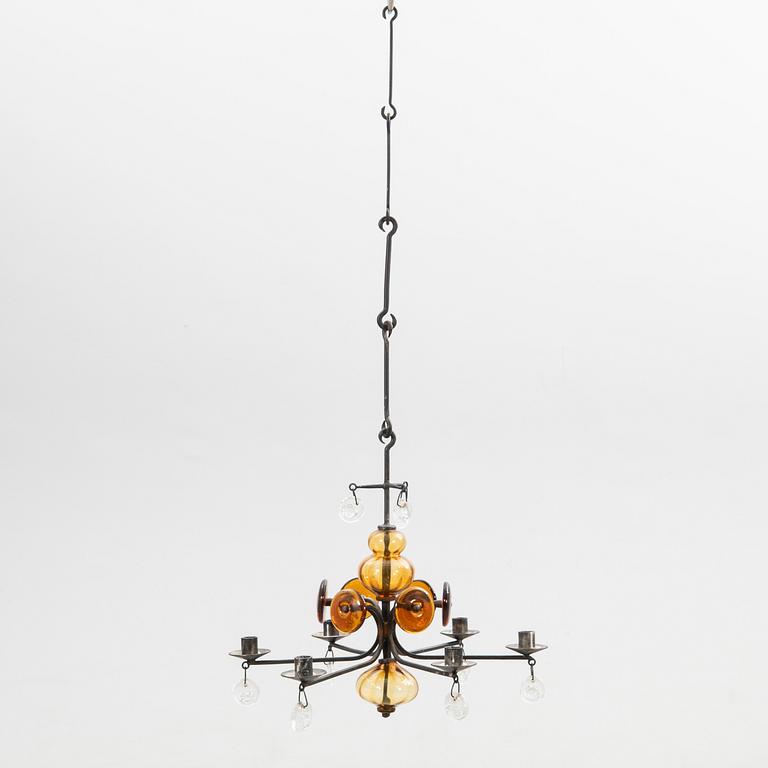 Erik Höglund, chandelier, Boda Smide, late 20th century.