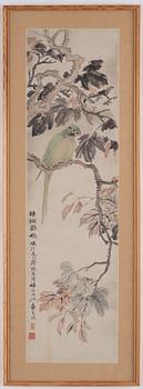 Hu Lui (1851-1920), akvarell och tusch.