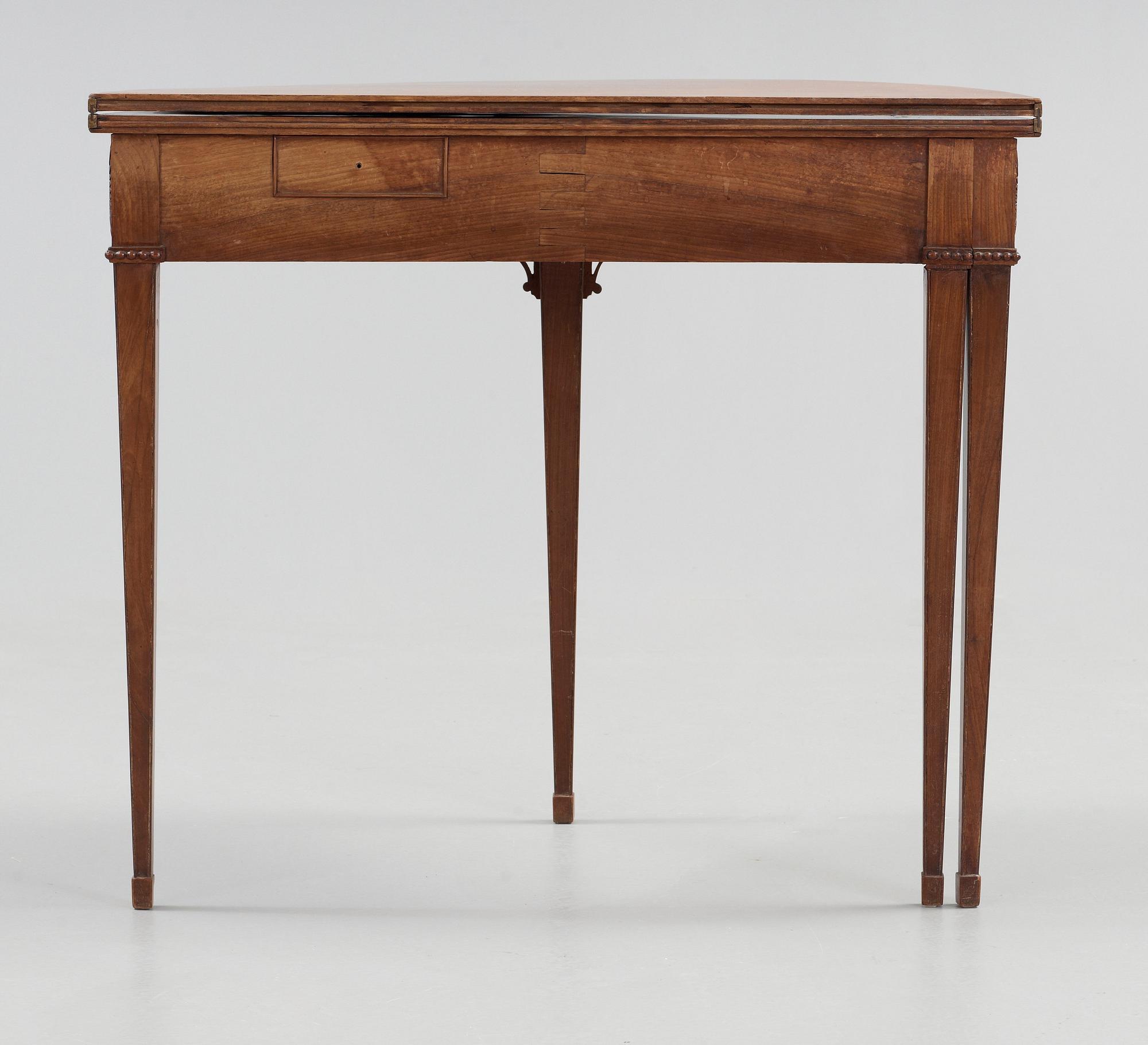 A late Gustavian late 18th century card table.