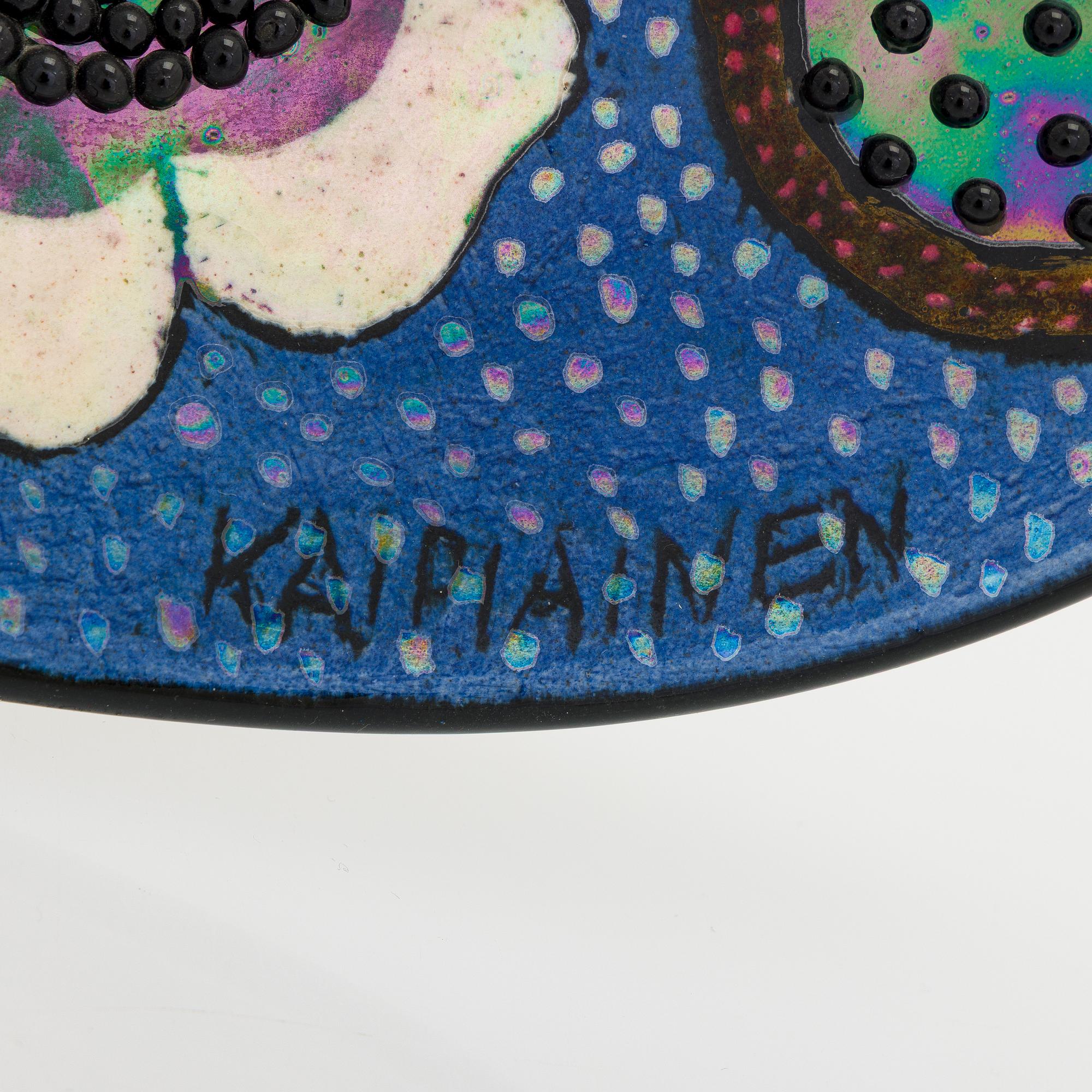 Birger Kaipiainen, dekorationsfat, stengods, signerat Kaipiainen.