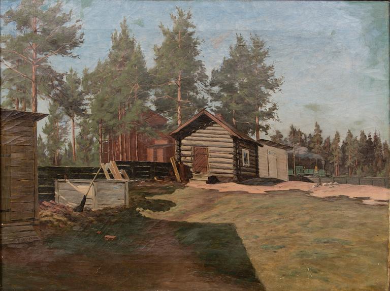 ELIAS MUUKKA, VIEW FROM A COURTYARD.