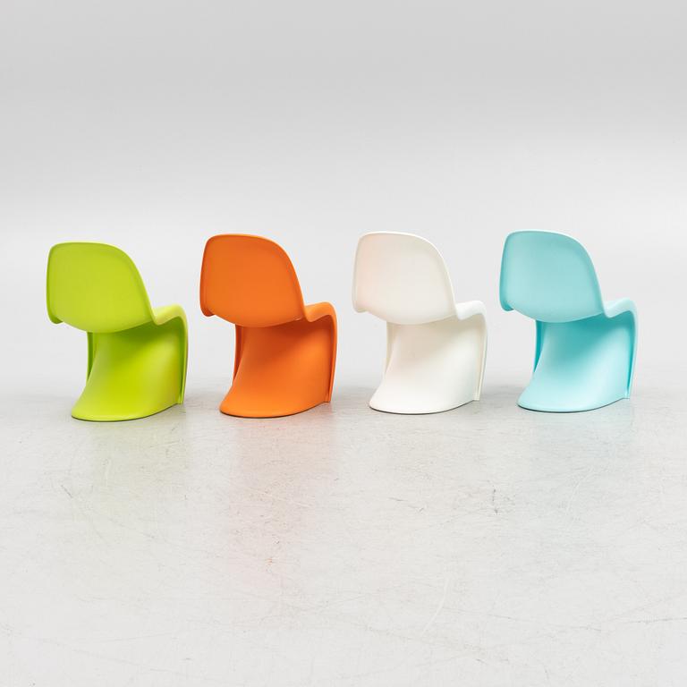 Verner Panton, barnstolar, 4 st,  "Panton Chair", Vitra.