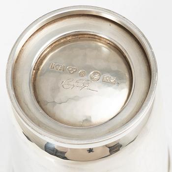 Helge Lindgren, bägare, silver, firma K Andersson, Stockholm 1943.