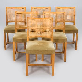 Carl Gustaf Hiort af Ornäs, dining table, "Exhibition Senior", and chairs 6 pcs, HMN Huonekalu Mikko Nupponen 1950s.