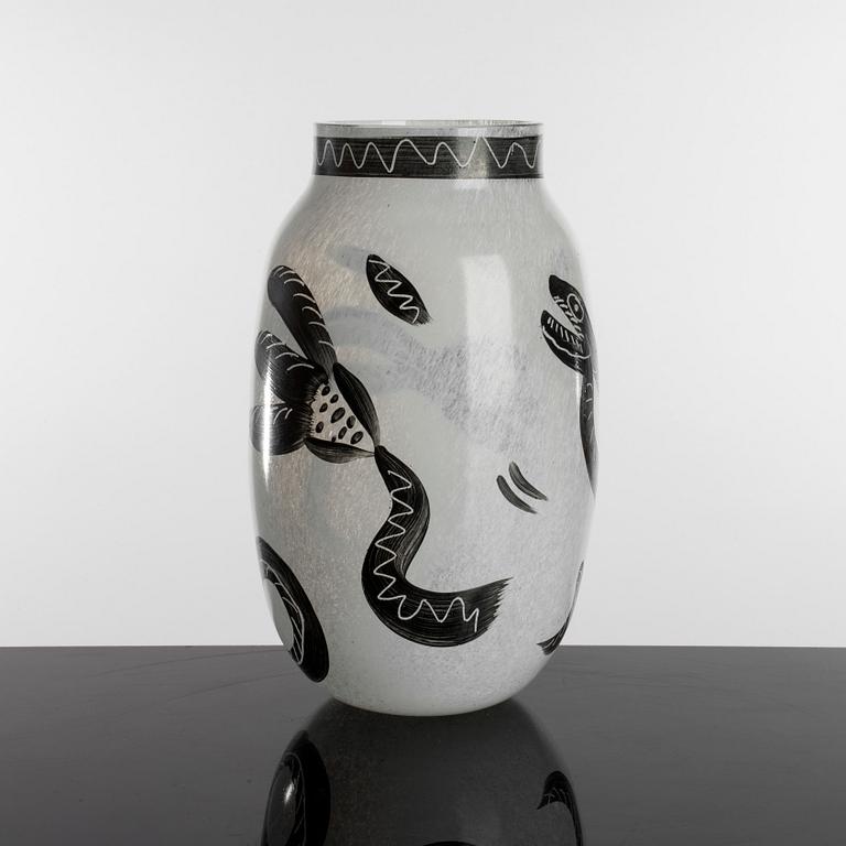 ULRICA HYDMAN-VALLIEN, jug, vase and bowl, glass, "Caramba", Kosta Boda.