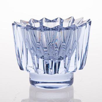 A crystal bowl 'Crown', signed Aino Okkolin, for Riihimäen lasi Oy, Finland.