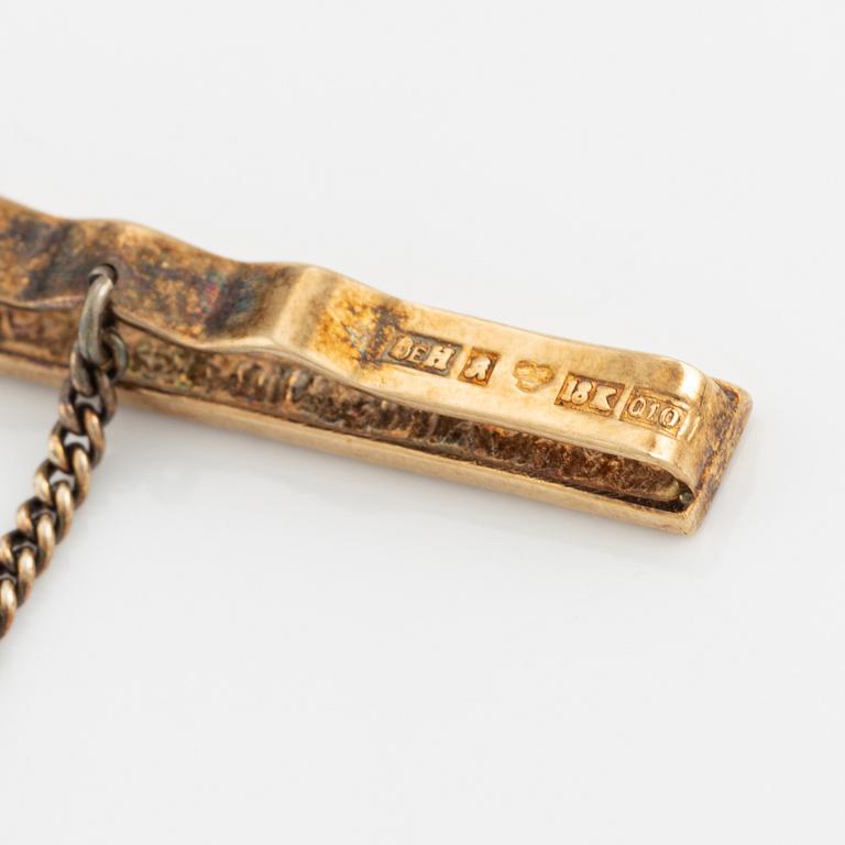 Bengt Hallberg, smyckesset, 3 delar, 18K guld, med små diamanter.