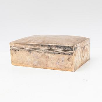 Box, silver with cabochon-cut stone, John E. Anderson, first half of the 20th century.
