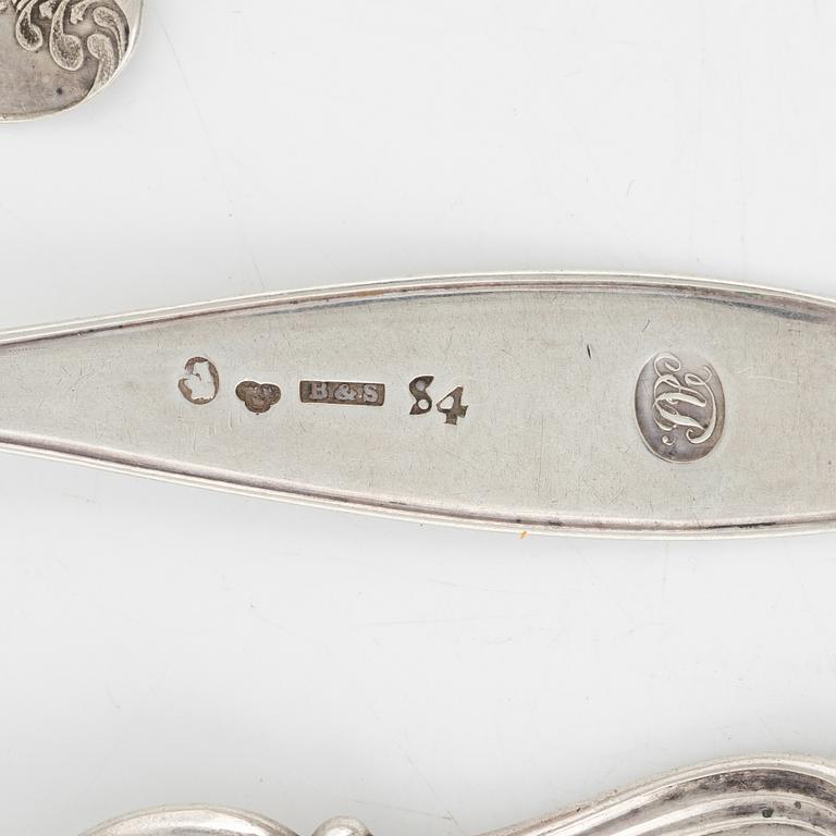 A set of silver cutlery, among others Emanuel Forssman, Växjö, 1855.