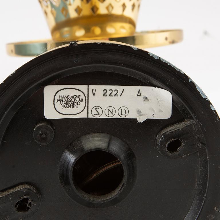 Hans-Agne Jakobsson, wall lamps a pair model no V 222/4 Markaryd late 20th century.