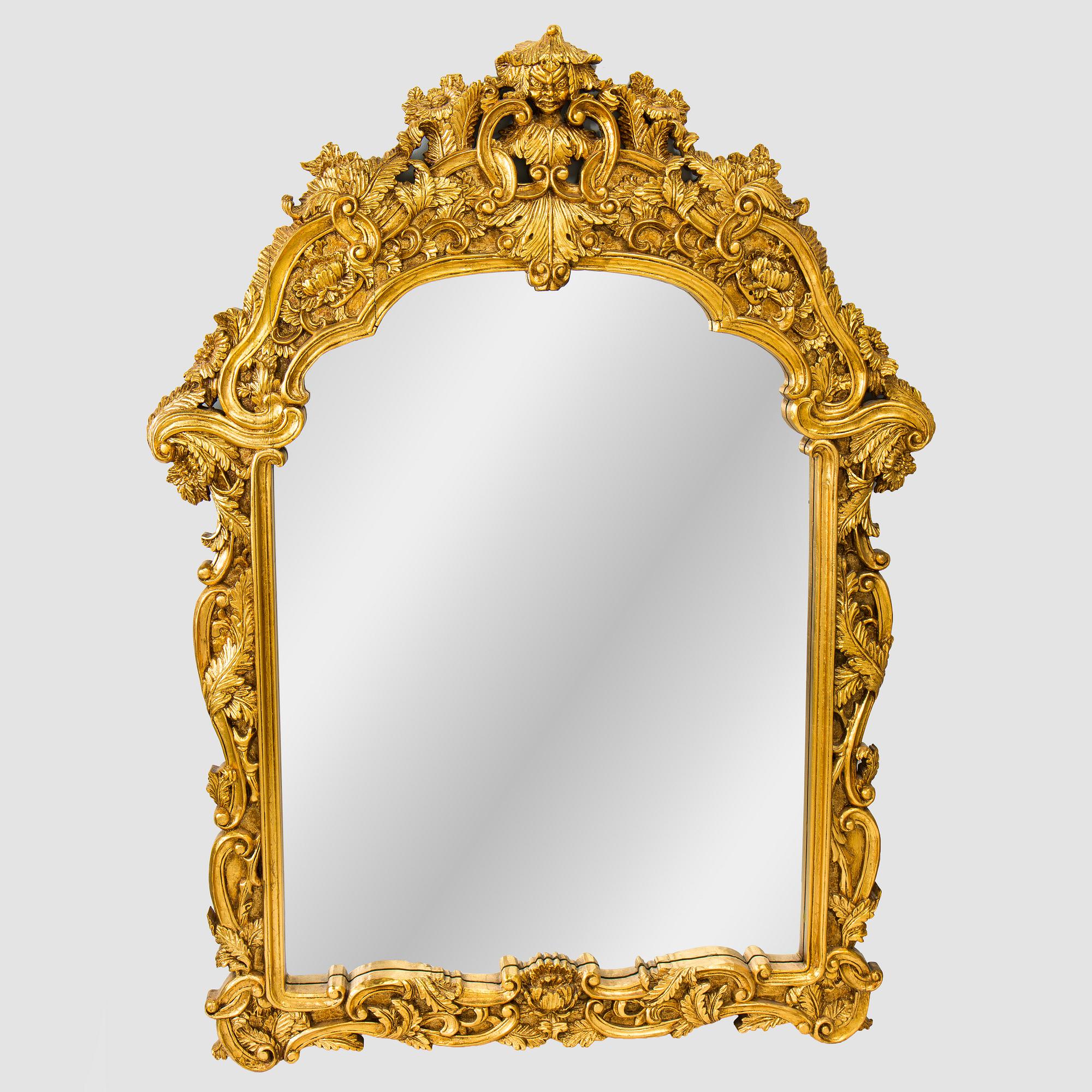 Mirror with console table, Baroque style, late 20th century.