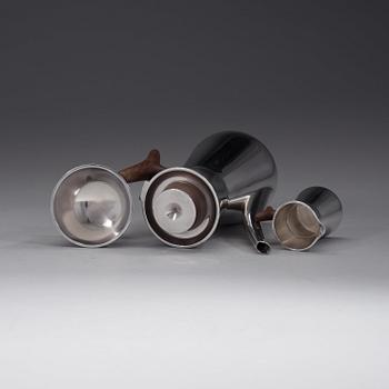 TAPIO WIRKKALA, kaffeservis, tre delar, Kultakeskus, Tavastehus, Finland 1960-tal, sterling,