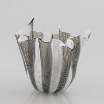 Fulvio Bianconi & Paolo Venini, a glass bowl, 'Fazzoletto', Venini, Murano, Italy.