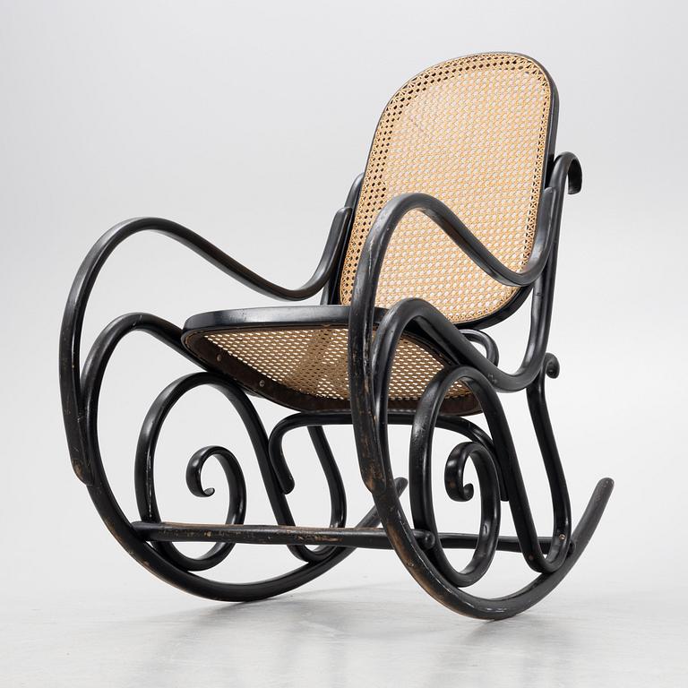 A rocking chair, possibly Thonet, early 20th century.