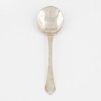A probably Norwegian 18th Century silver spoon, unclear makers mark CN.