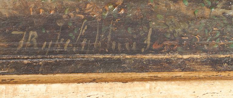 HERMANUS JAN HENDRIK RIJKELIJKHUIJSEN, öljy levylle, signeerattu.