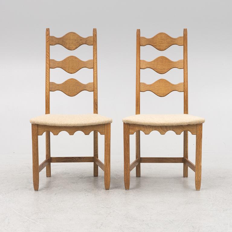 Henning Kjærnulf, six "Razorblade" chairs, Denmark, 1960's.